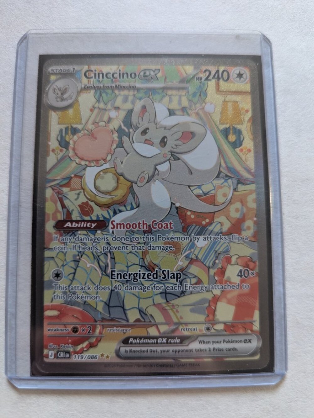 Pokemon Card Cinccino ex #119/086